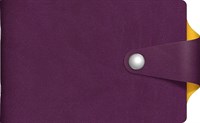 Визитница 12 карманов двухцвет. 70Х120мм VIVELLA  BICOLOUR Фиолетовый/желтый   хлястик с кнопкой