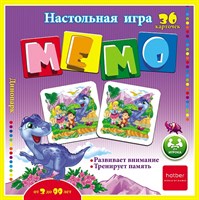 ИГРА Настольная МЕМО для детей 36 карточек -Динопарк-