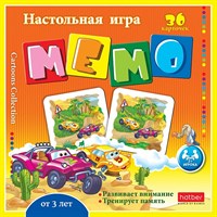 ИГРА Настольная МЕМО для детей 36 карточек -Авторалли-