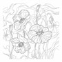 Раскраска 18л А4ф для Акварели 210х210мм отрывная склейка жесткая подложка "Сюжеты для акварели"-Чудесные цветы- - фото 12424266